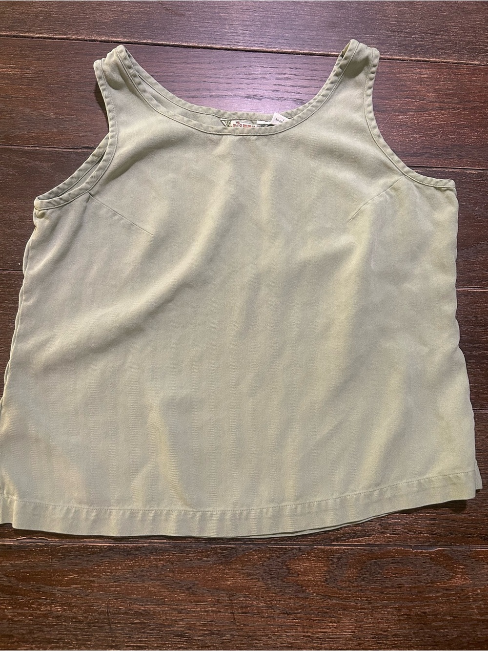 Vintage Tommy Bahama Sage Green Scoop Neck Tank 100% Silk